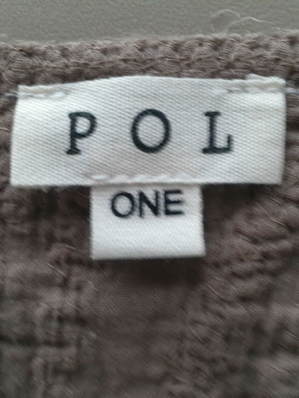 POL Short Slve Tie V-Neck Embroidery & Beading Through-Out Cocoa Brown Sweater 1 - Picture 7 of 10
